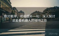 核对概率，把前提补一句：深入探讨读爱看机器人的独特之处