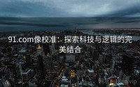 91.com像校准：探索科技与逻辑的完美结合