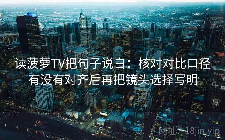 读菠萝TV把句子说白：核对对比口径有没有对齐后再把镜头选择写明