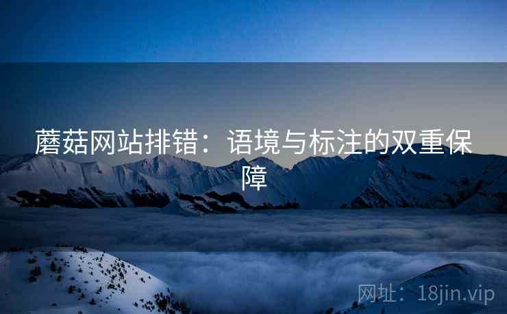 蘑菇网站排错：语境与标注的双重保障